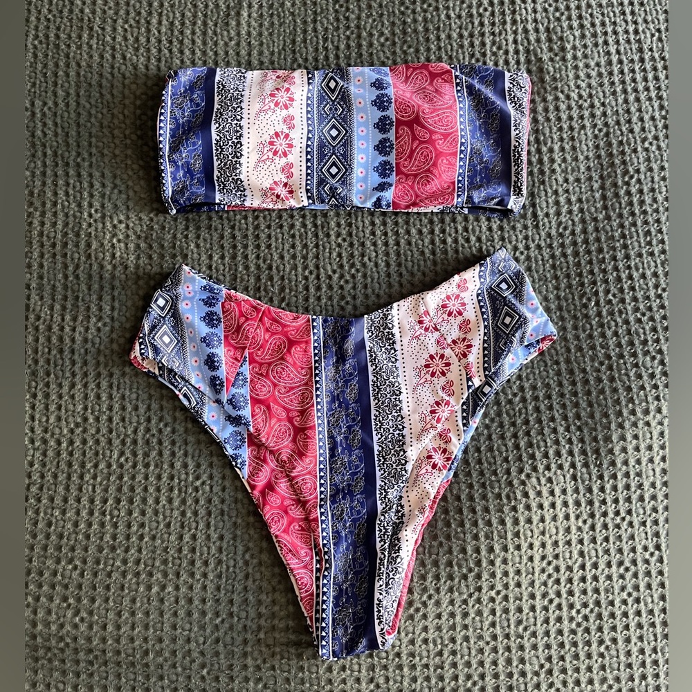 Colorful Patterned Bikini Set